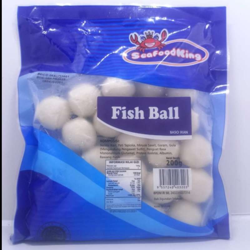 Jual Bakso Ikan Seafood King Small Fish Ball 200 Gram Bakso Ikan Kecil