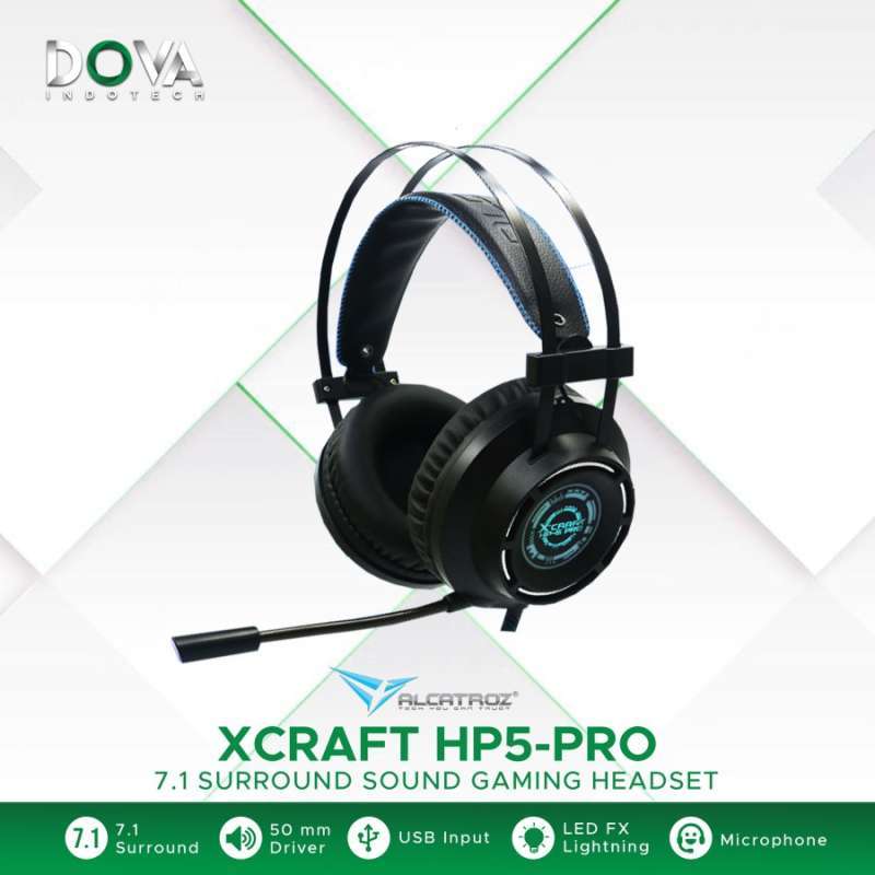Jual Alcatroz Gaming Headset 7.1 XCraft HP 5 PRO di Seller DOVA