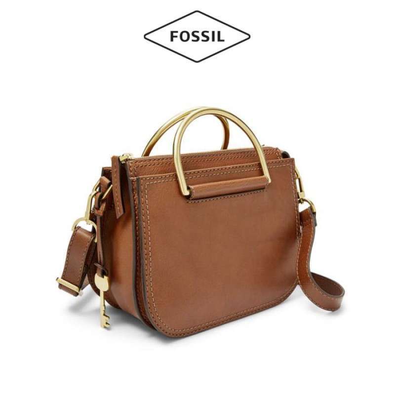 Promo Fossil Ryder Mini Satchel Bag Leather 100 Original Brown