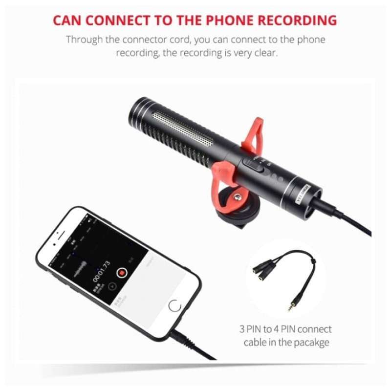 Jual Jual Mini Shotgun Mic Boom Portable Shotgun Microphone Condenser ...