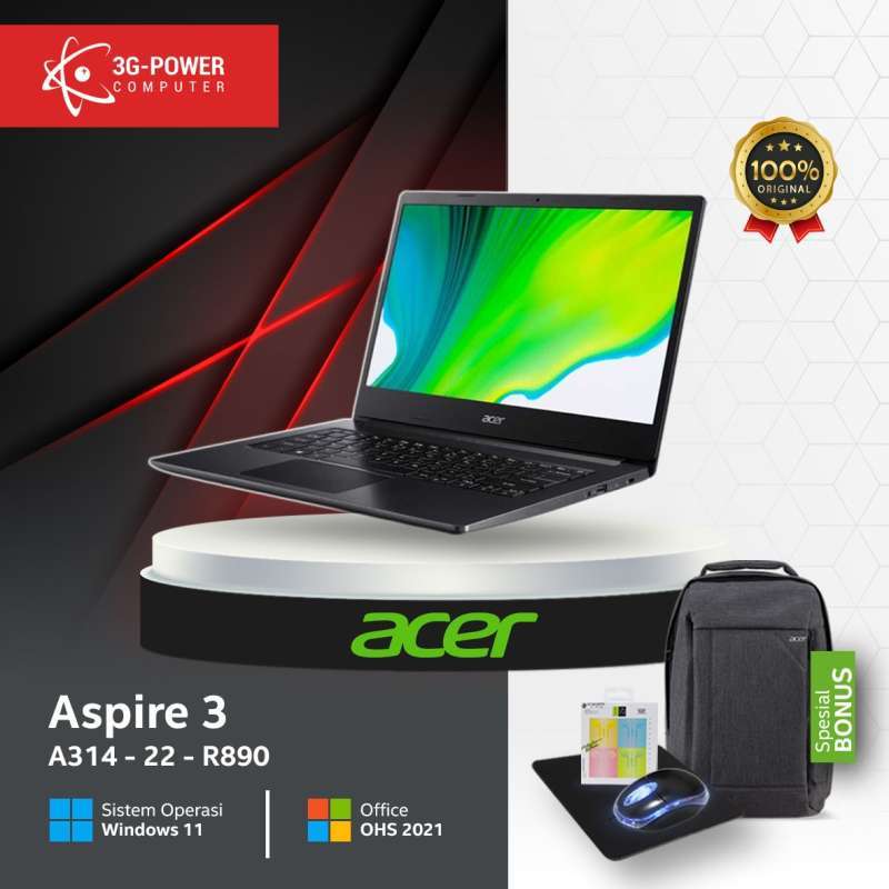 Jual Acer Aspire 3 A314 22 - R890 - Laptop -[amd Ryzen 3 3250u / 4gb ...