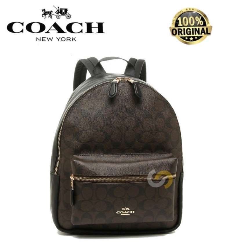 Promo COACH MEDIUM CHARLIE BACKPACK IN SIGNATURE CANVAS ORIGINAL