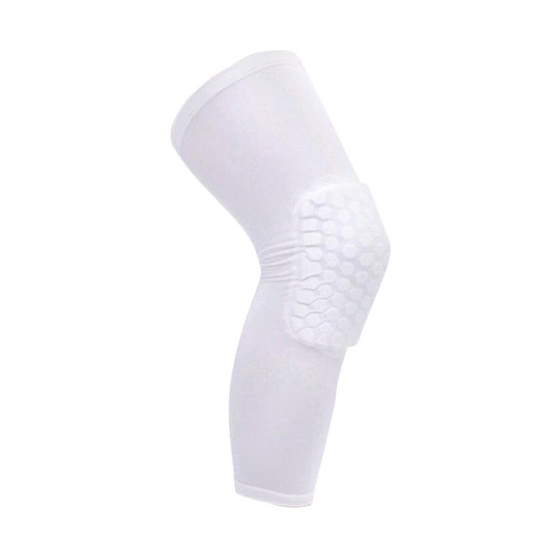 Promo Best Leg Sleeve Basketball Knee Pad Xl White Diskon 50 Di