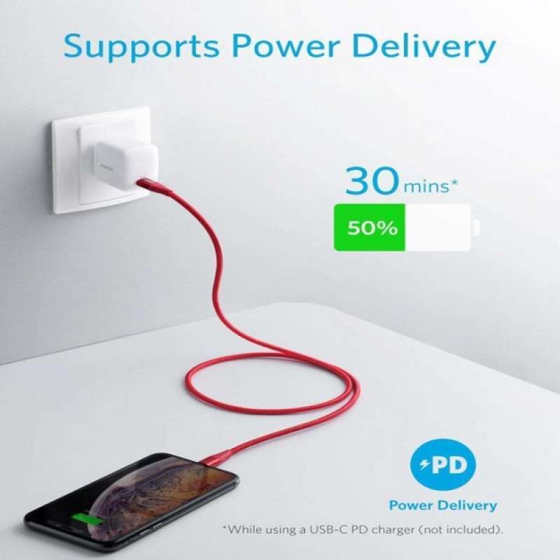 Jual Anker Powerline+ Ii Usb C To Lightning Cable 6 Ft Apple Mfi