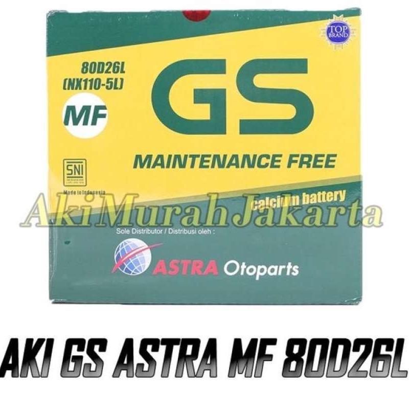 Jual Aki Mobil Ford Escape GS Astra 80D26L Aki Kering 12V / 70 Ah di