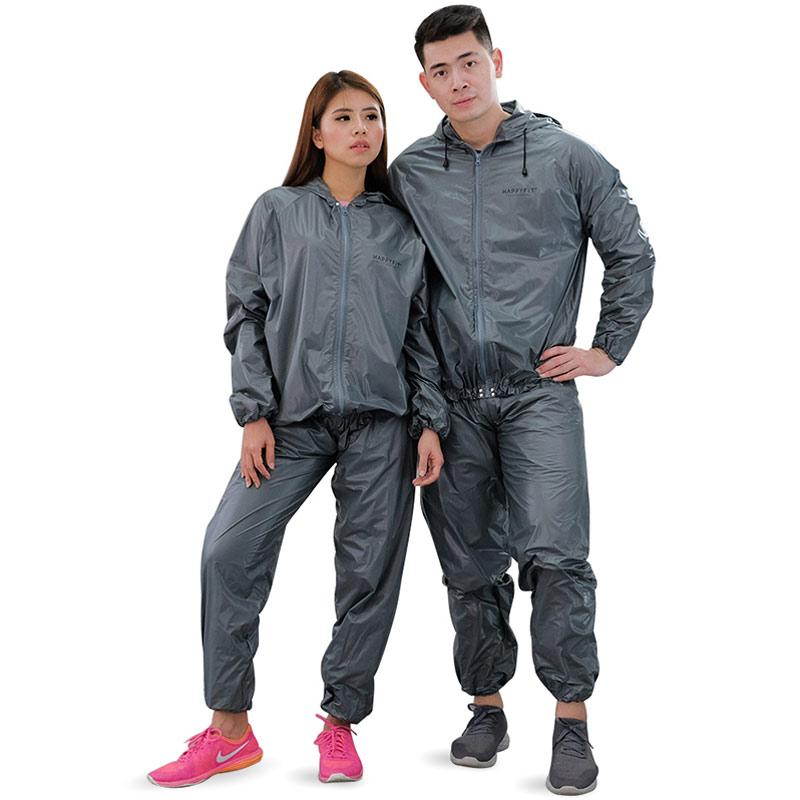 Promo HAPPYFIT Sauna Suit with Zipper & Hood Pakaian Olahraga Unisex