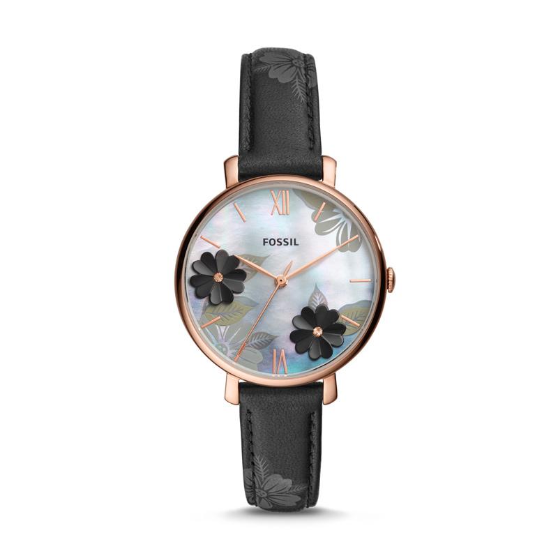 Jual Fossil ES4535 Jacqueline Leather Strap Jam Tangan