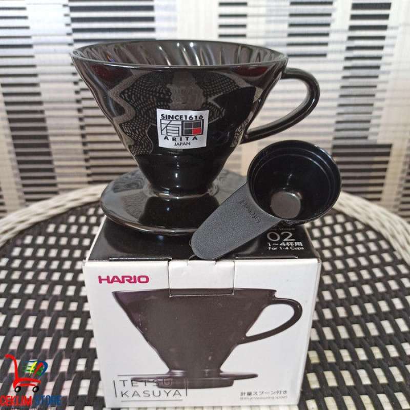 Promo Hario V60 Coffee Dripper Tetsu Kasuya Model 02 Ceramic Black