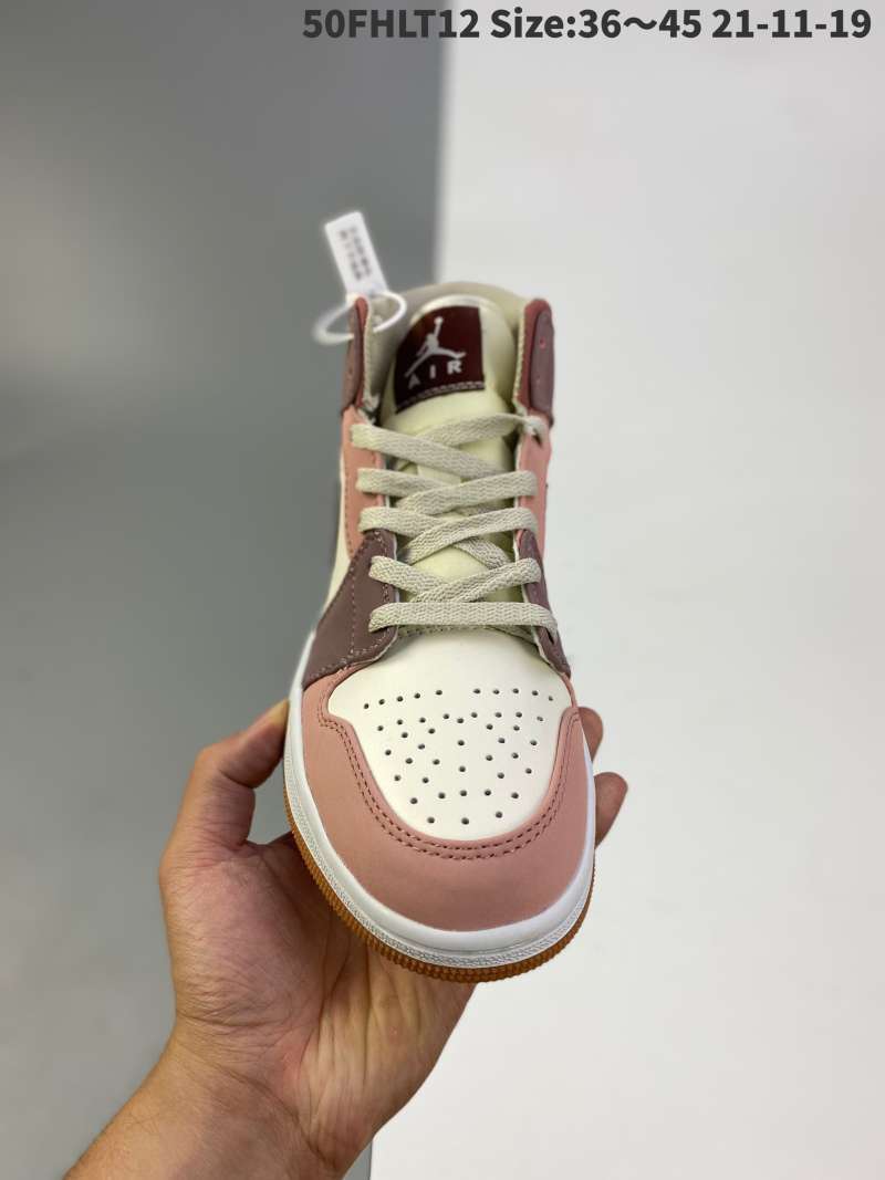 Jual NIKE AIR Jordan 1 Mid se medium top red bean milk tea aj1 st