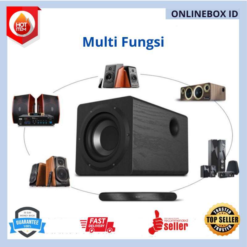 Jual iBass Home Active Subwoofer Aktif 100 Watts RMS Deep Bass Empuk Pulen Full Wooden di Seller