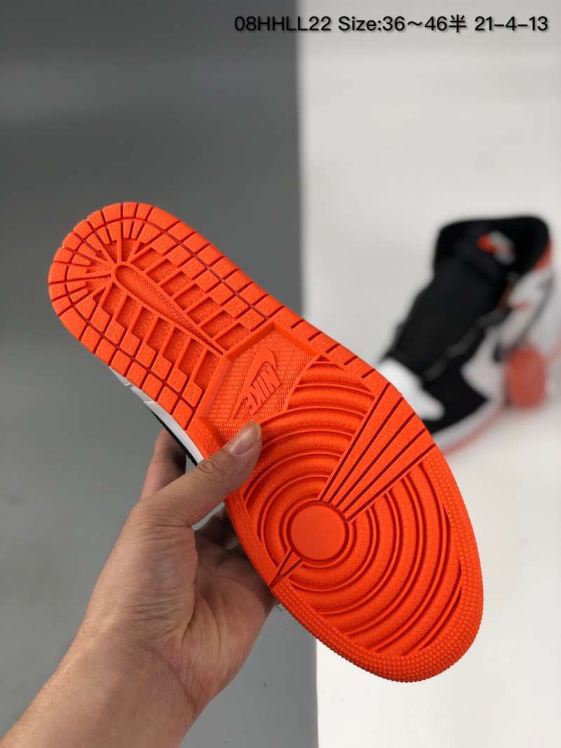 orange and black aj1