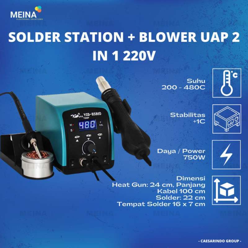 Jual SOLDER STATION BLOWER UAP 2 IN 1 220V SOLDER UAP HEAT GUN SMD 1