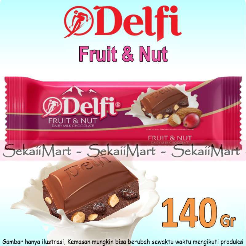 Promo Delfi Chocolate Bar All Variant 140g Cokelat Almond Casew Dairy