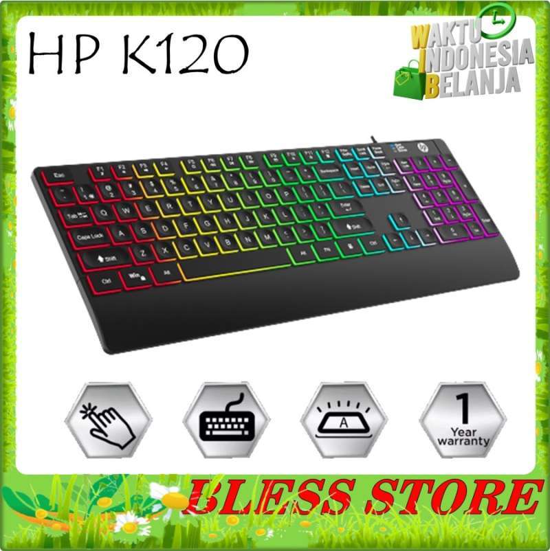 Jual HP K120 Keyboard Gaming Membrane Keyboard With Chocolate Keycaps