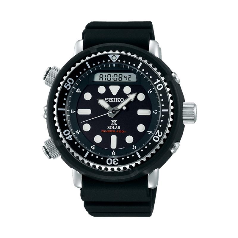 Promo Seiko Prospex Solar DigitalAnalog Rubber Strap Jam Tangan Pria