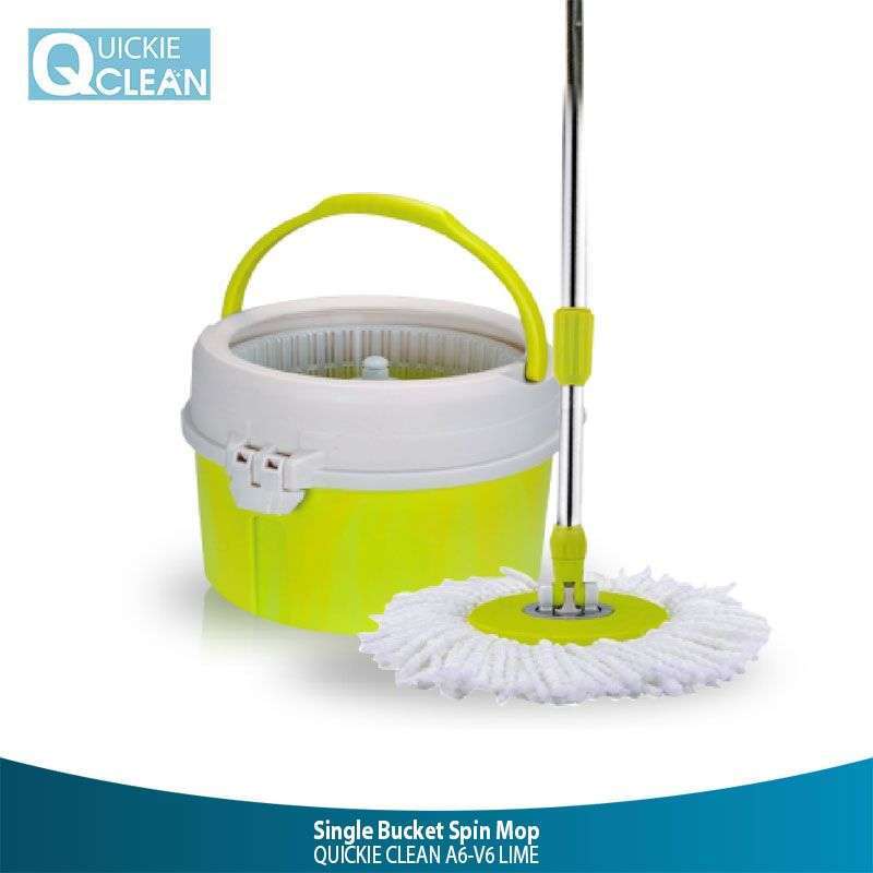 Jual Quickie Clean Single Bucket Spin Mop A6V6 Lime di Seller Mitra10