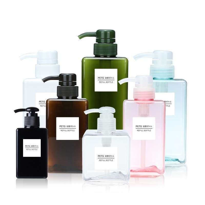 BOTOL SABUN CAIR AESTHETIC BENTUK KOTAK BAHAN PETG SOAP DISPENSER