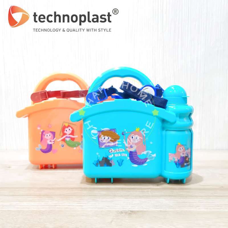 Jual Technoplast Paket Bekal SCHOOL BOX design Mermaid Kotak Bekal