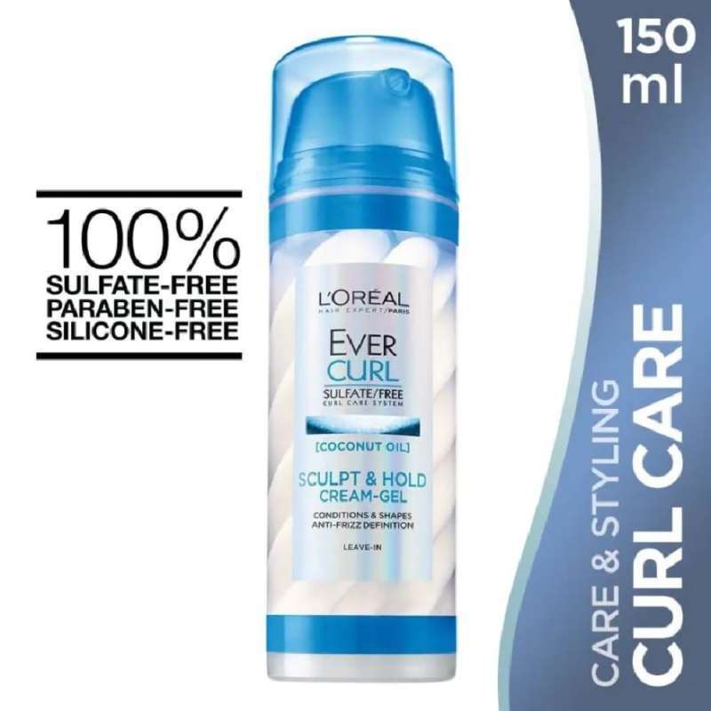 Jual L'Oreal Paris EverCurl Sculpt and Hold Leave-in Cream (For Wavy to ...