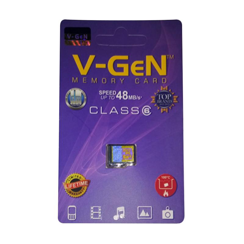 Jual VGeN MicroSD Memory Card [Class 6/ 16 GB/ Non Adaptor] HITAM