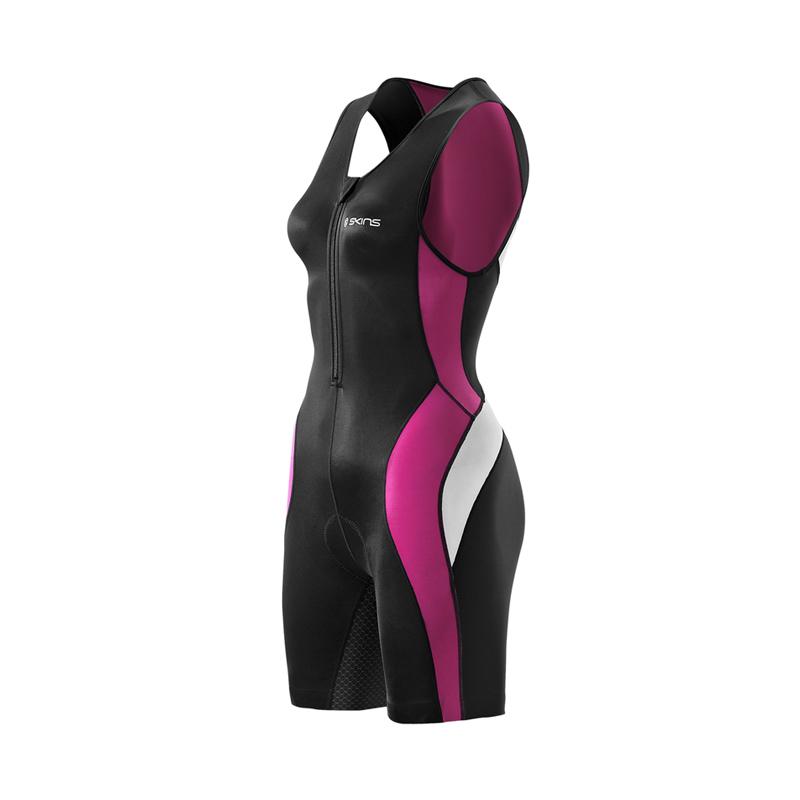 Combinaison Cyclisme Homme TRI400 Black & White - Multicolore, Taille S, 1/4 Zip