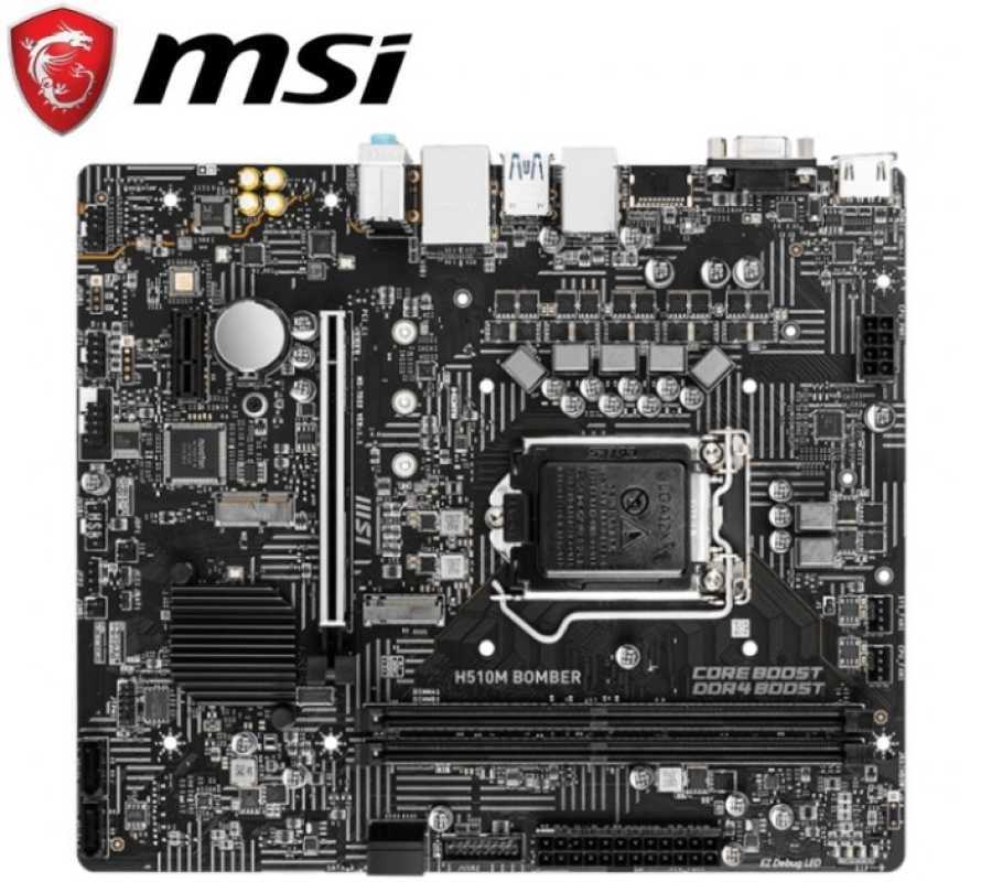 Promo Msi H510m Bomber Motherboard Intel H510 Lga 1200 Micro Atx
