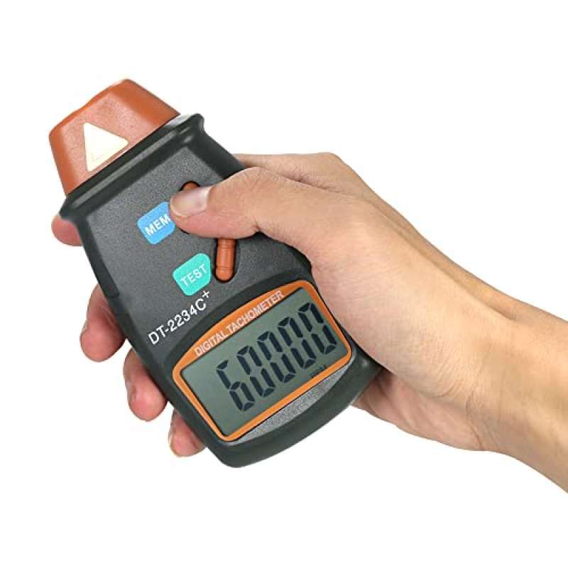 Promo Geevorks Digital Tachometer, Photo Tachometer 2.5-99.999RPM,Non ...