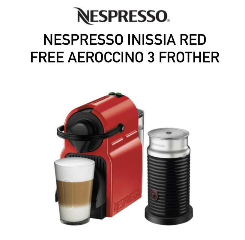 Jual NESPRESSO Inissia Coffee Machine Mesin Kopi FREE Aeroccino 3 Milk