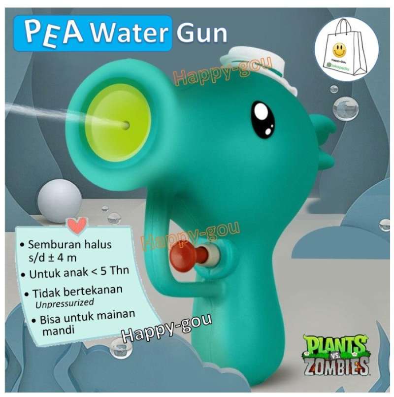 Jual Mainan Pistol Air Anak Tembakan Air Mandi Water Gun Plants VS