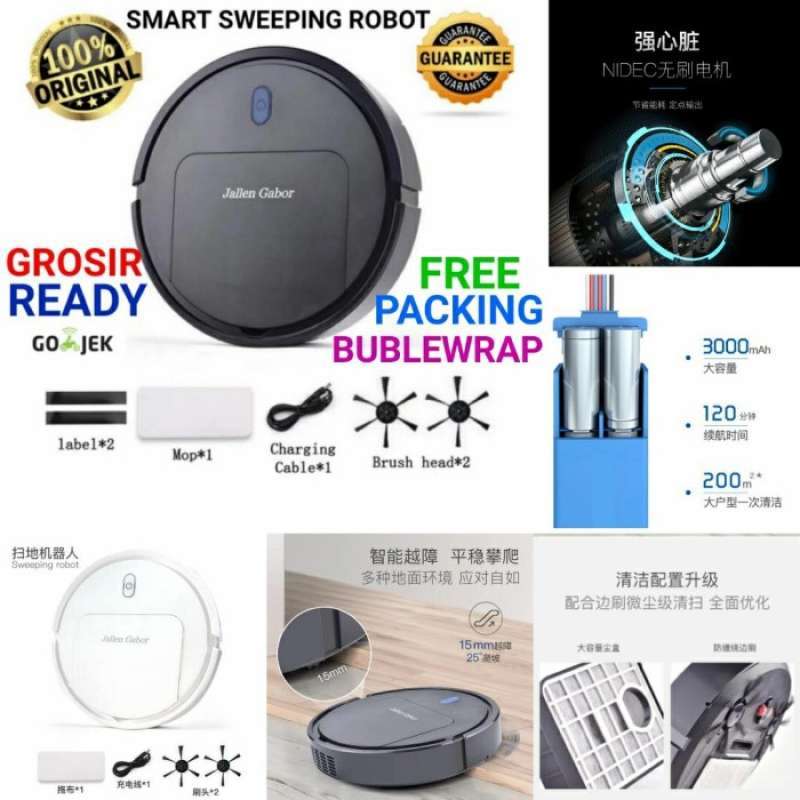 Jual Jallen Gabor Vacuum Robot Pembersih Debu Lantai Smart Sweeping