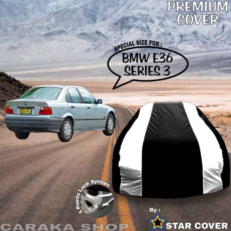 Promo Body Cover BMW E36 SERI 3 Sarung Strip SILVER Penutup Mobil Bmw