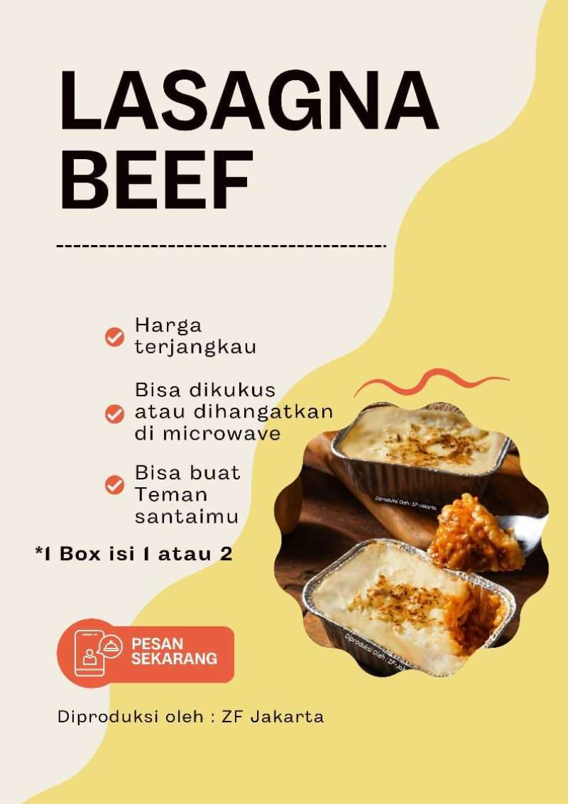 Jual Beef Lasagna Frozen Food Frozen Jakarta di Seller FROZEN JAKARTA