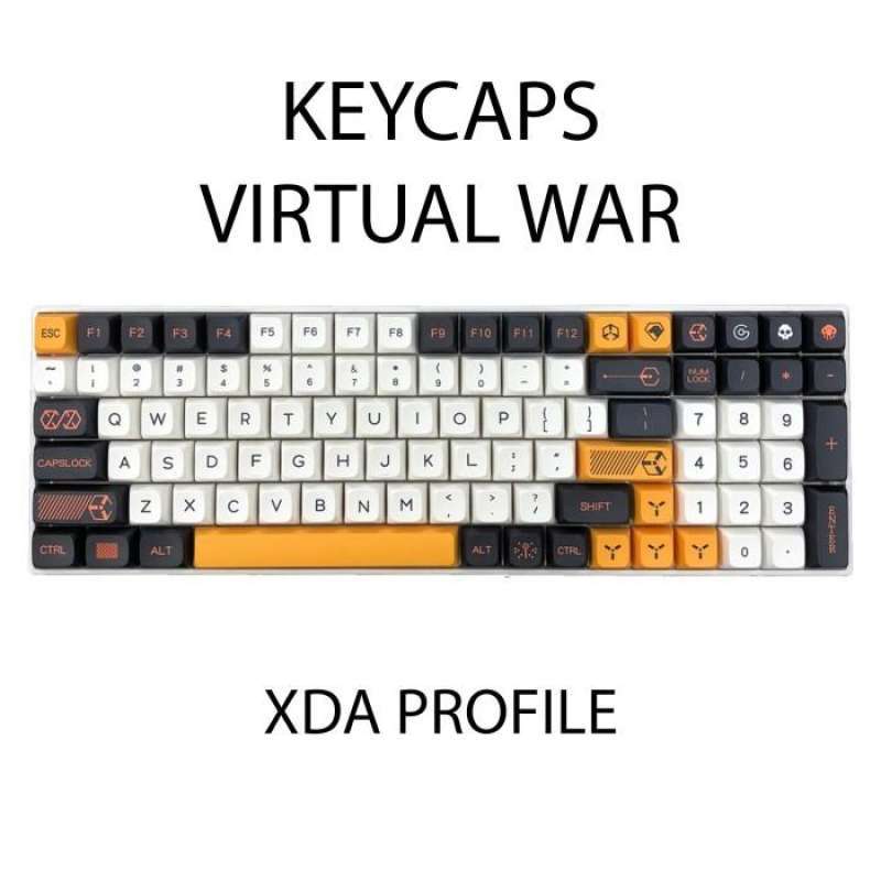 Jual KEYCAPS VIRTUAL WAR XDA PROFILE SUBLIM SINGLE SHOT MECHANICAL