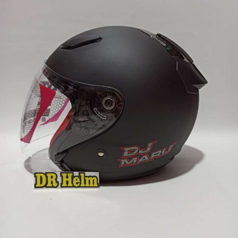 Jual HELM KYT DJ MARU HITAM DOFF Half Face di Seller Cintamotormu