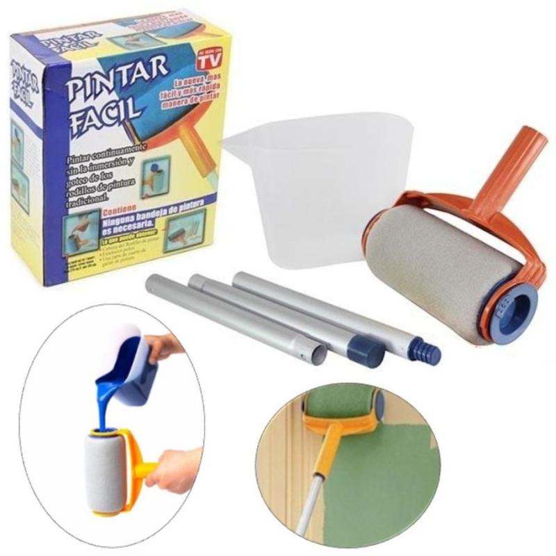 Promo Pintar Facil Paint Roller Alat Pegangan Gagang Kuas Cat Tembok Dinding Rumah Painting Kit