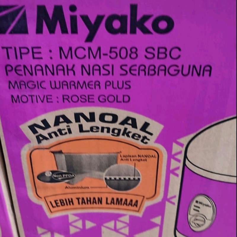 Jual Miyako Mcm 508 SBC Rice Cooker 1.8 Liter 3in1 Penanak Nasi barang