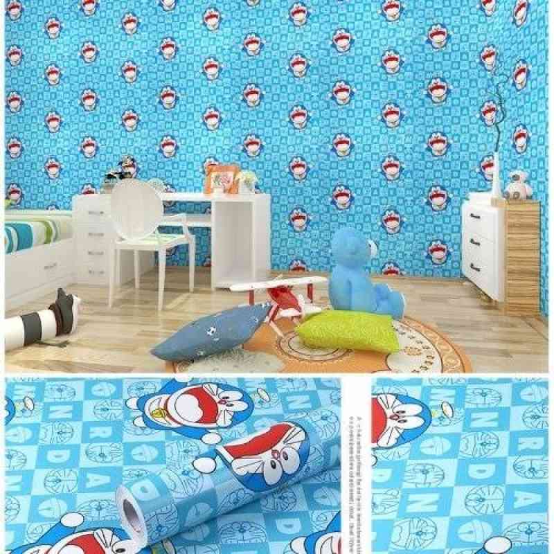 Promo Wallpaper dinding stiker doraemon kotak 45 cm x 10 m Diskon 70