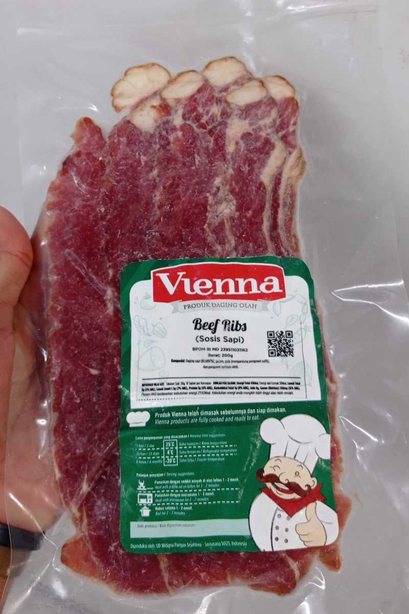 Jual Vienna Beef Ribs/beef Bacon , Daging Sapi Asap 200 Gram Di Seller