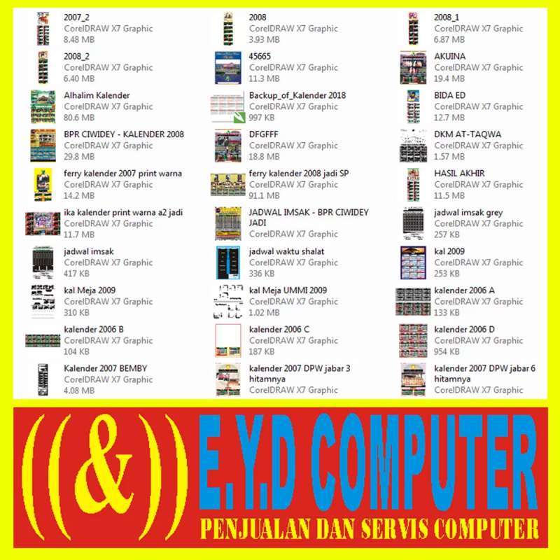 Template Kalender 2021 Corel X7 - Celoteh Bijak