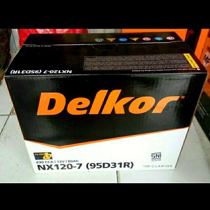 Jual Aki Accu Kering Ford Everest, Ranger, Delkor 95D31R / Nx120-7 80