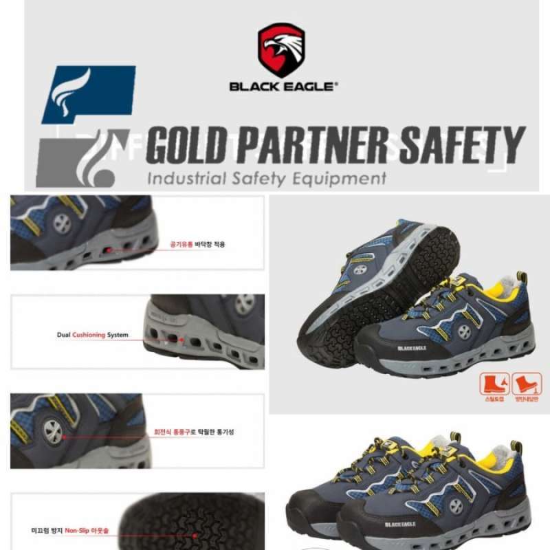 Jual Sepatu Safety Shoes Sport Black Eagle Original Safety Shoes Qc