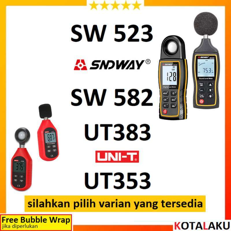 Jual Sound Level Meter Sndway Sw 523 Digital Lux Meter Sndway Sw 582 Di ...
