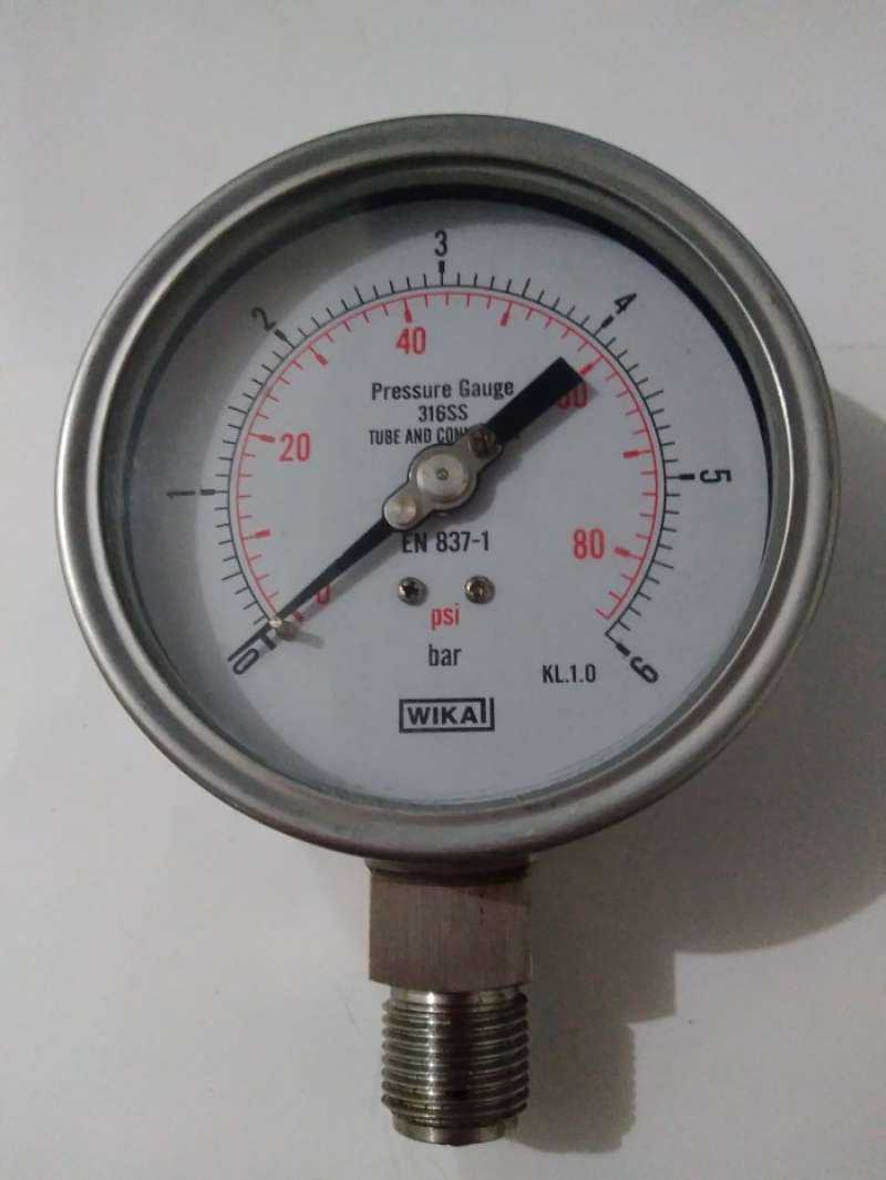 Promo Wika Pressure Gauge All Ss 4 inch 6bar Diskon 23 di Seller