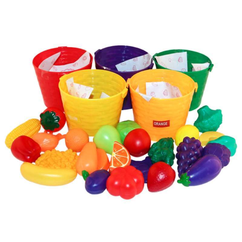 Promo Kids Pretend Role Play Cognitive Toy 25PCS Fruits & Vegetables