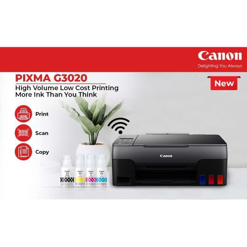 Promo CANON PIXMA G3020 PRINTER MULTIFUNGSI WIFI A4 Diskon 2 di Seller