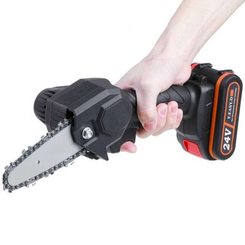 Promo Mesin Gergaji Rantai Portabel Elektrik Cordless Chainsaw 24V ...