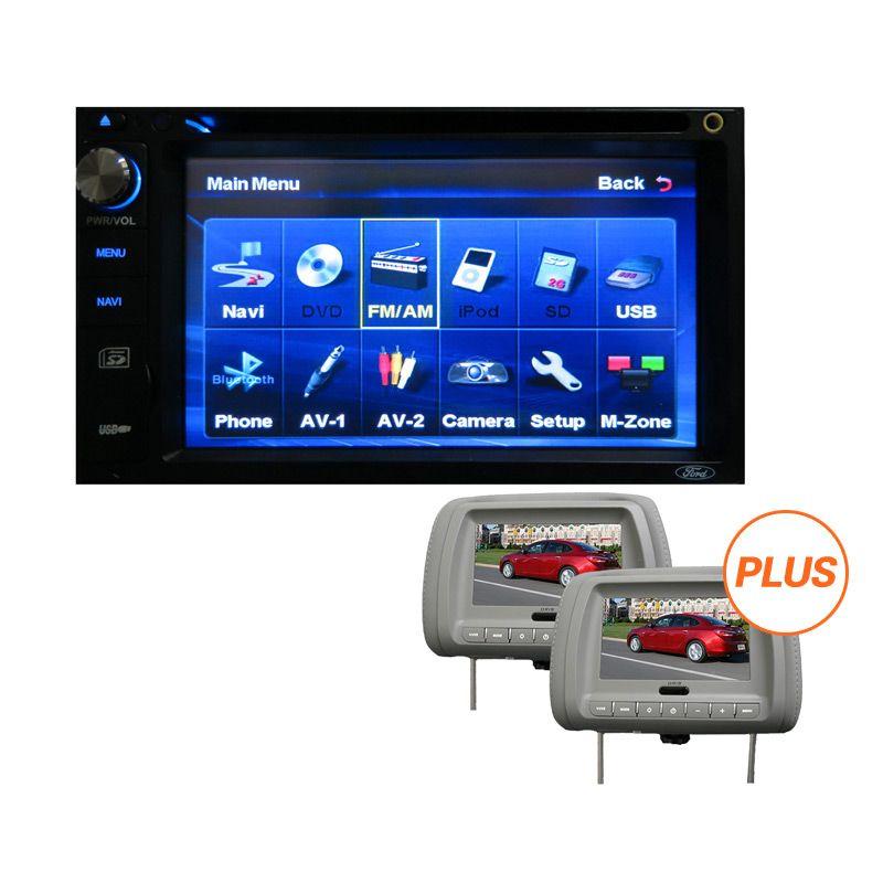 Jual AVT Paket CNE8213 Double Din Head Unit + Grey Headrest Monitor di Seller ORI A/V Store