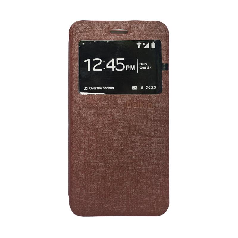 jual delkin flip cover casing for andromax e2 coklat jual delkin flip cover casing for andromax e2 coklat