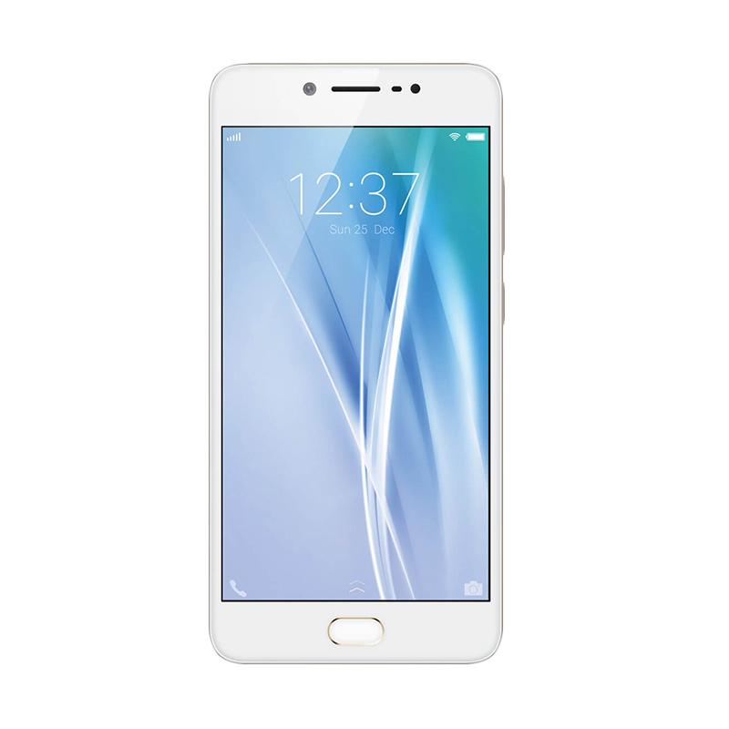 Jual Vivo V5 Smartphone - Gold + tempered glass + jelly 