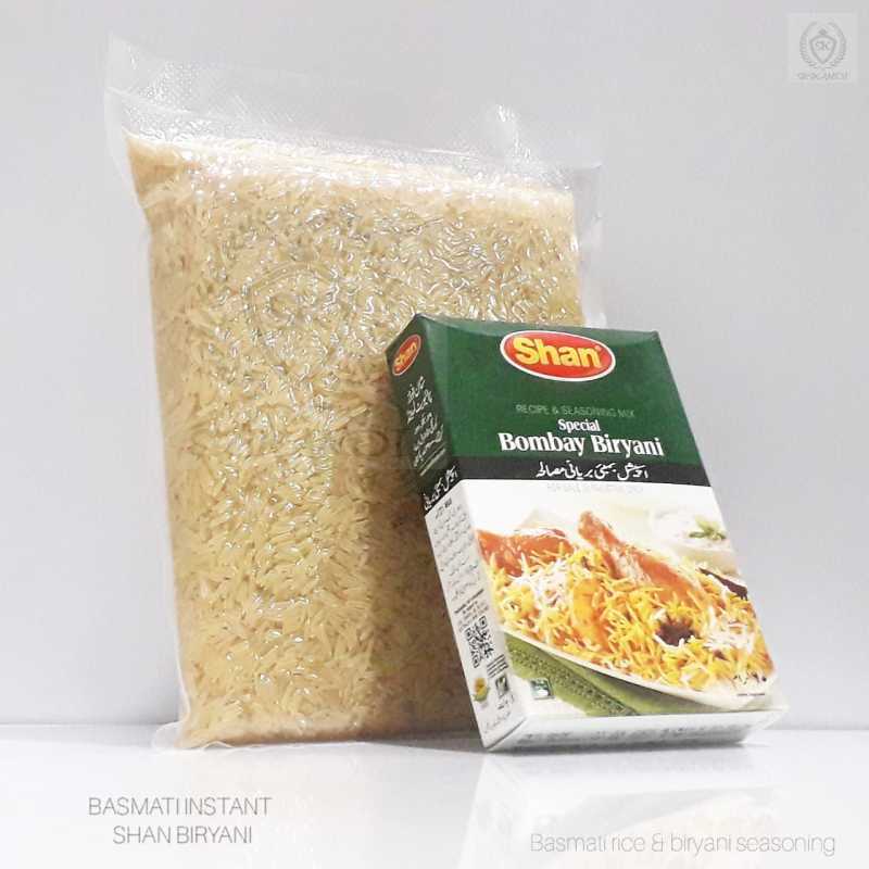 Promo BERAS BASMATI 750 Gr Plus BUMBU SHAN BIRYANI Diskon 9 di Seller